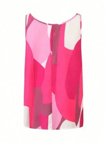 Emery Rose Printed Geometric Chain Top