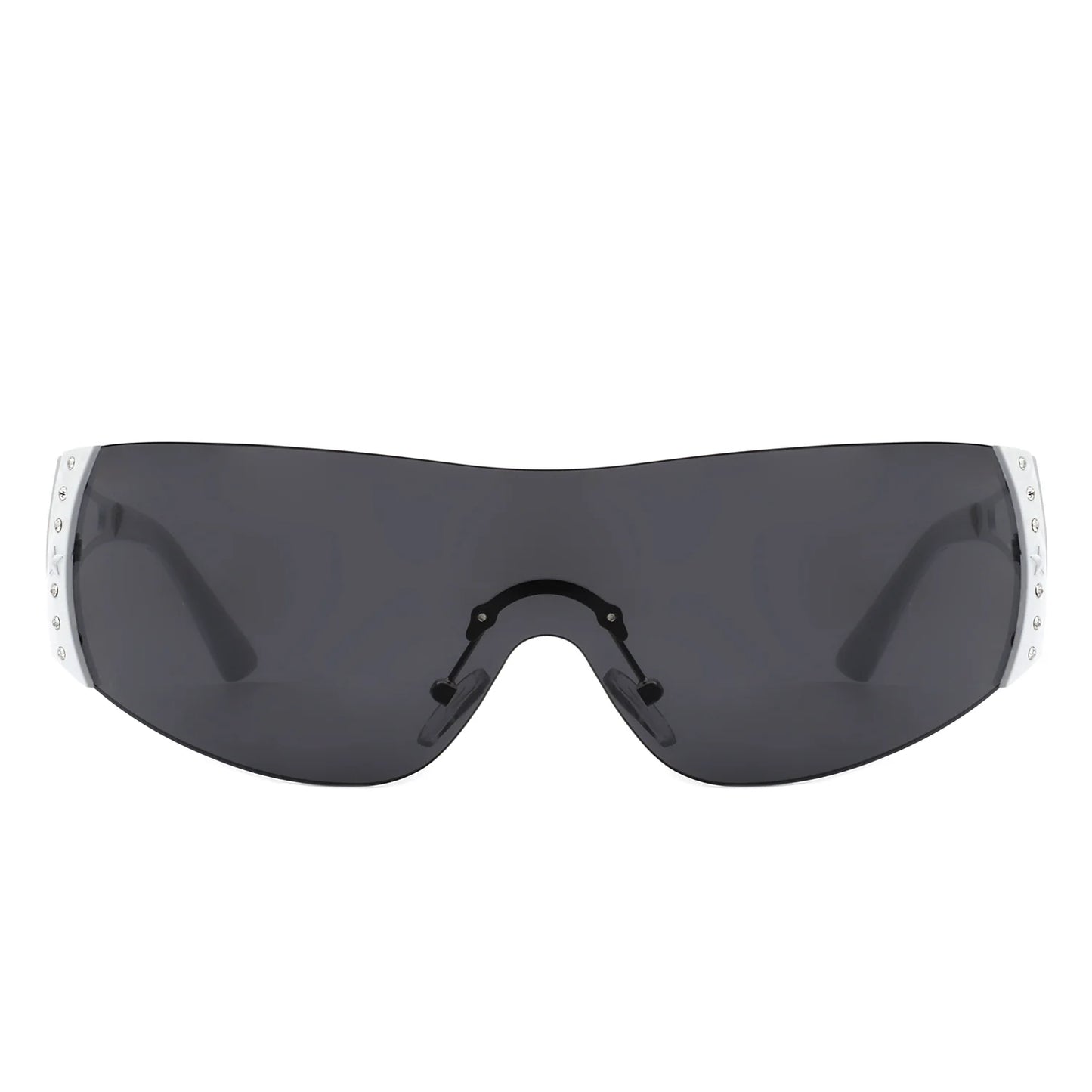 Rectangle Rimless CHIC Rhinestone Sleek Sunglasses