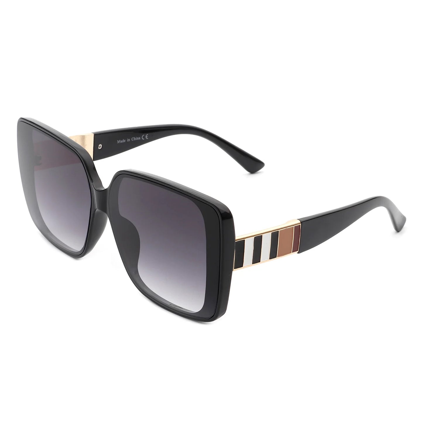 Square Retro Oversize Flat Top Fashion Sunglasses
