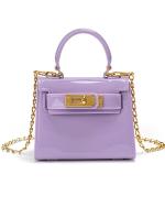 Mini Twist Lock Chain Strap Shoulder Handbag