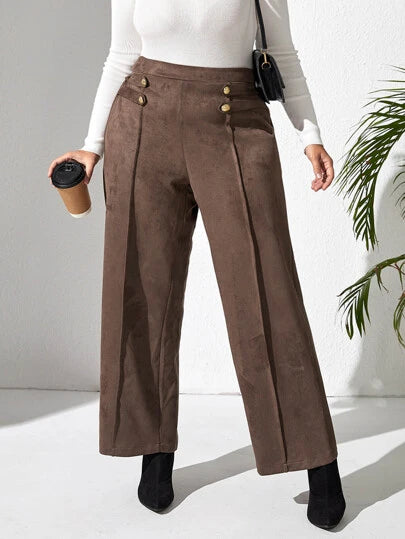 Ultra Suede Wide-Leg Pants