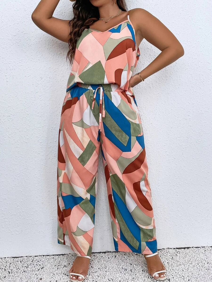 The Geo Print Wide Leg Pants Set