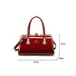 Rhinestone Patent Leather Party Handbag