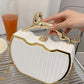 Gold Trim Panther Design Handbag