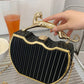 Gold Trim Panther Design Handbag