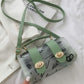 Graffiti Print w/Clear Flap Twist Lock Shoulder Handbag