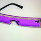 Wait a minute, don't forget the high fashion rhinestone slim color sunglasses.  The sunglasses has a thin high fashion cyber retro rectangular design with rhinestones infused borders and flexible acrylic frames.  They're screaming, SOPHISTICATED LADY! 