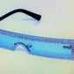 Wait a minute, don't forget the high fashion rhinestone slim color sunglasses.  The sunglasses has a thin high fashion cyber retro rectangular design with rhinestones infused borders and flexible acrylic frames.  They're screaming, SOPHISTICATED LADY! 