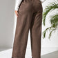 Ultra Suede Wide-Leg Pants