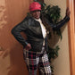 Houndstooth Plaid Skinny Pants
