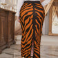 Animal Illusion Back Slit Skirt