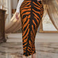 Animal Illusion Back Slit Skirt